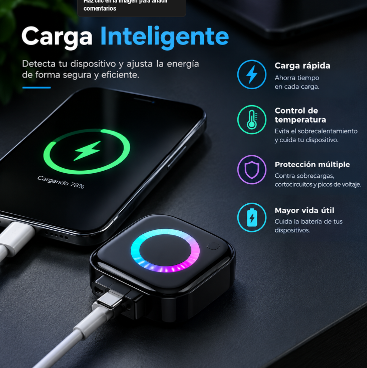 Cargador con separación inteligente